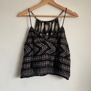 Forever 21 Boho crop top size small